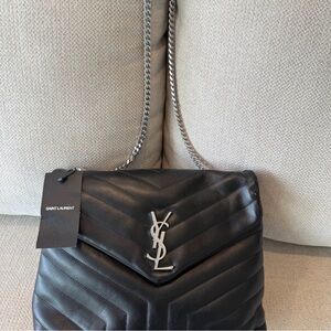 YSL Black Quilted Shoulder Bag